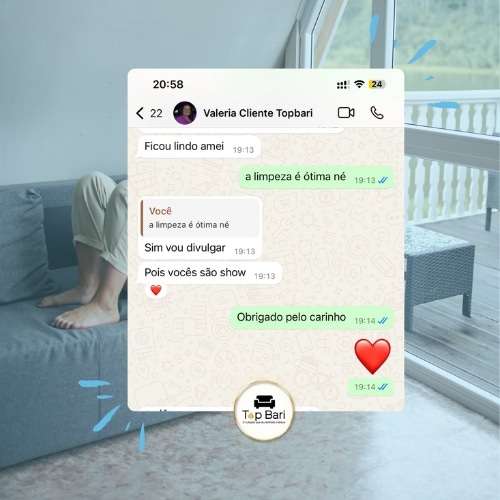 cliente satisfeito com serviços de higienização e impermeabilização de estofados (1)