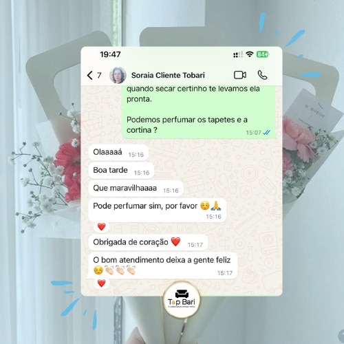 cliente satisfeito com serviços de higienização e impermeabilização de estofados (4)