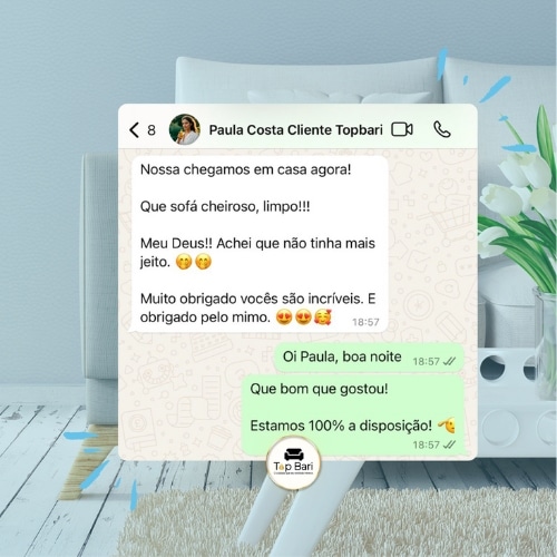 cliente satisfeito com serviços de higienização e impermeabilização de estofados (5)